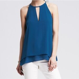 BANANA REPUBLIC keyhole layered top